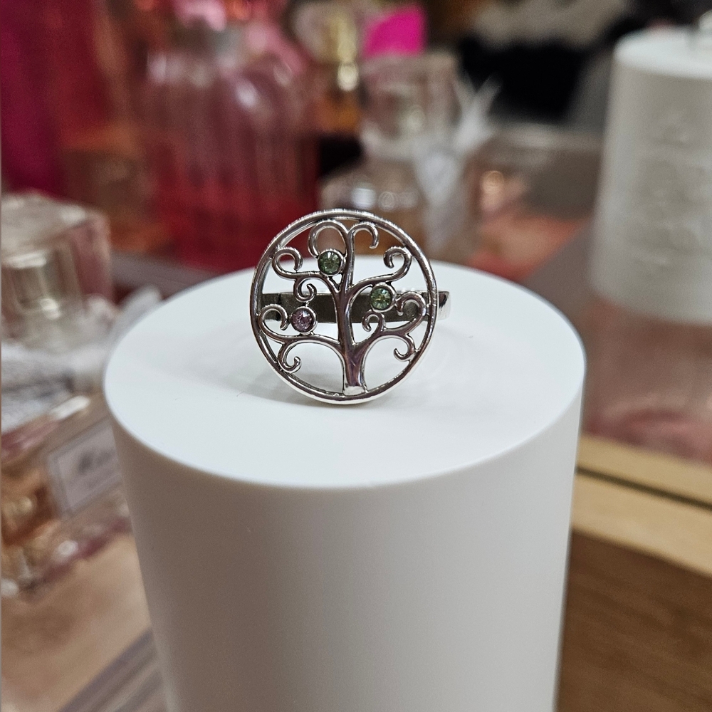 Tree of life ring sterling silver size 8.5